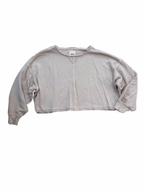 Aerie Women’s Size XXL, 2XL Tan Beige Cropped Vacay Crew Pullover Sweatshirt